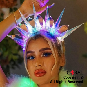 VINCHA DIADEMA IRIDISCENTE LED 